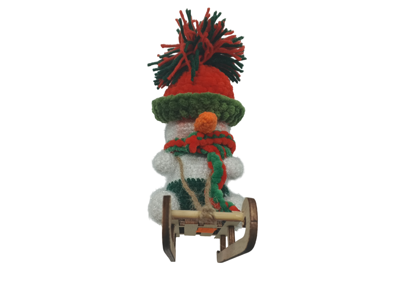 Купить Снеговик на санках - фото 