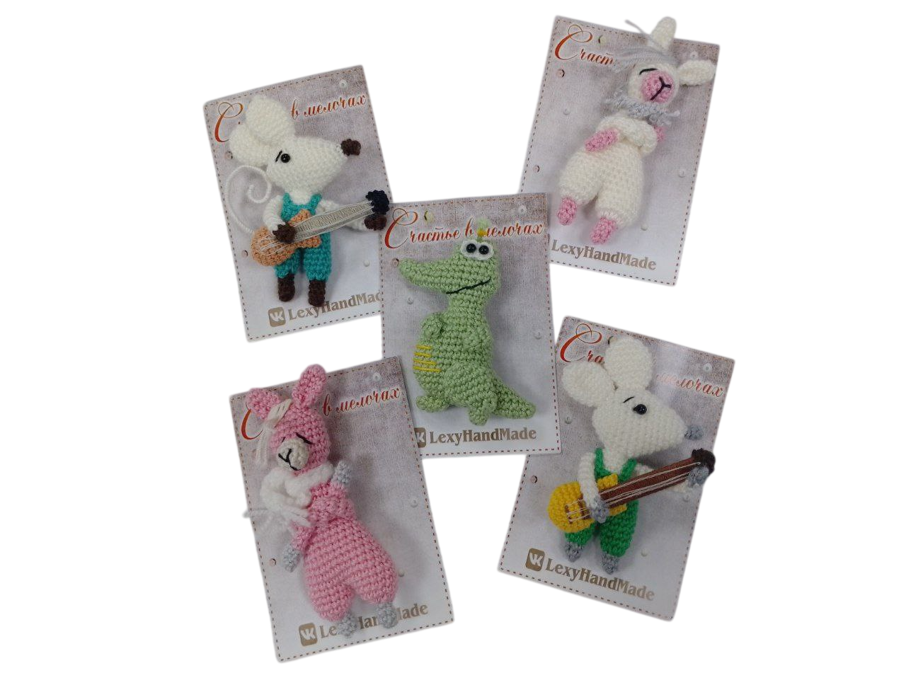 Купить Брошь вязаная в ассорт. - фото 