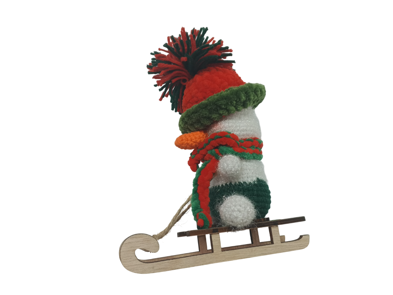 Купить Снеговик на санках - фото 1